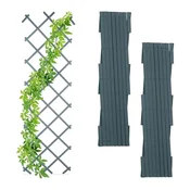 Northix 180 cm raztegljiva rešetka, Set 3 sivih, nastavljiva širina, kovinski okvir