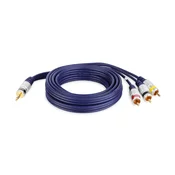 shumee Jack kabel 3,5 4-polni vtič - 3x RCA činč vtič vitalco Jack kabel 3,5 4-polni vtič - 3x RCA činč vtič vitalco 5,0 m (JKD80)