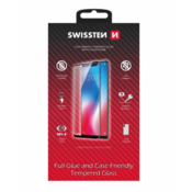 SWISSTEN Swissten Full Glue, Color frame, Case friendly, Zaščitno kaljeno steklo, Apple iPhone 15 Pro Max, črno