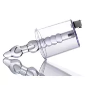 Tom of Finland Anal Rosebud Vacuum with Beaded Rod Transparent