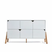 KOMODA S 6 LADICA BELLAMY LOTTA - WHITE