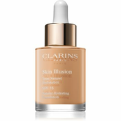 Clarins Face Make-Up Skin Illusion posvjetljujući hidratantni puder SPF 15 nijansa 30 ml