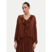 ViCOLO Bluza TD0019 Rjava Oversize