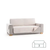 Dvostransko pregrinjalo za kavč - trosed 160x200 cm bež/slonokoščena EU kvaliteta