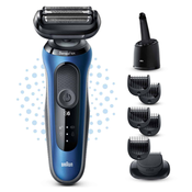 Aparat za brijanje BRAUN SERIJA 6 61-B7500CC, bežični, za mokro i suho brijanje, plavi