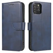 slomart Magnetna torbica elegantna torbica ovitek s pokrovom in funkcijo stojala Poco M4 Pro 5G modra
