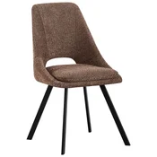 MID.YOU STOL, les, kovina, tekstil rjava