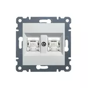HAGER uticnica kompjuterska 2xRJ45.CAT.6 UTP WL2160