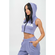 Nebbia Bez rukava Zip-Up Majica s kapuljacom Muscle Mommy Light Purple L