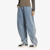 Hlače adidas High Rise Barrel Leg Denim Jeans Worn Blue Denim 28/30