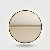 Bic Okroglo LED ogledalo s črnim aluminijastim okvirjem, 90x90 cm, Mirage