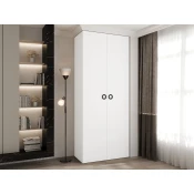 Garderobna omara Hartford 540 (Bela) Črna, Bela, 246x100x42cm, Vrata omareVrata omare: S tečaji