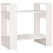 Vidaxl Knjižna omara/pregrada 60x35x57 cm trdna borovina
