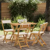 Vanjske bistro stolice 4 pcs Krem bijela 40 x 53 x 80 cm