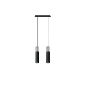 Sollux SL.0651 - Luster na sajli BORGIO 2xGU10/40W/230V beton/metal crna