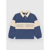 Roxy Iconic Waves Kids Longsleeve Polo vintage indigo