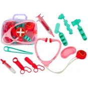 slomart Otroška lekarniška torbica LEAN TOYS z medicinskimi pripomočki, roza
