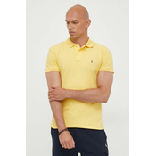 Pamučna polo majica Polo Ralph Lauren boja: žuta, glatki model