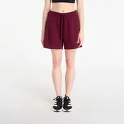 Kratke hlače adidas 3 Stripes Studio Fleece Loose Shorts Maroon S