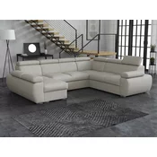 Kutna garnitura Columbus 214 (Aragon 80) Siva, Funzione di sonnoPodrucje za spavanje, Scatola da lettoKutija za posteljinu, 325x260x85cm