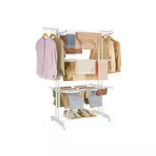 Songmics Stojalo za sušenje perila 635x128x173 cm Belo