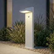 Lucande LED-ulična svetilka Silvan, bela, 65 cm, senzor, IP54 - Sodobni - Aluminij