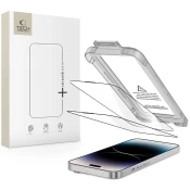 Zaščitno kaljeno steklo TECH-PROTECT QUICK SET+ 2-PACK ZA IPHONE 14 PRO ČRN (5906302318612)