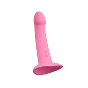 Heart Guy Pink Vibrator – silikonski vibrirajuci dildo, 19 cm