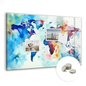 tulup.si Magnetna tabla za decu Poslikan zemljevid 100x70 cm