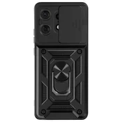 AVIZAR Pokrov za Motorola Edge 50 Pro Ring Support Drsni pokrov kamere, Črna, (5000015381)