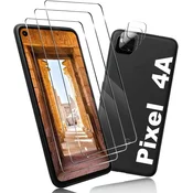 shumee KOMPLET 3 KALJENIH STEKEL ZA GOOGLE PIXEL 4A + 3 ZAŠČITE ZA KAMERO
