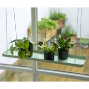 Greatstore Esschert Design Viseči pladenj za rastline, pravokoten, zelen, L