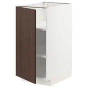 METOD Podni element s policama, bela/Sinarp smeda, 40x60 cm
