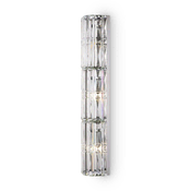 Facet - Stenska svetilka (svetilka) 130x752 mm, 3xE14 60W Krom