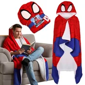 MARVEL COMICS MARVEL Spider-Man Topla odeja, debela odeja s kapuco, SHERPA odeja-majica 120x150 cm OEKO-TEX