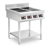 Royal Catering Indukcijska kuhalna plošča s podstavkom - 4 x 20 cm - 10 stopenj - Časovnik - Royal Catering