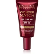 BB krema z zaščitnim faktorjem 50 02 Vanilla Eveline Wonder Match