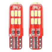 slomart AMiO LED žarnici Canbus T10 W5W (15xSMD 4014) - bela 12V