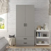 Hanah Home Ormar Yaman Luna 1600-043, 80x182x47 cm, Sivi