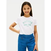 Tommy Hilfiger Majica Graphic KG0KG08813 Bela Regular Fit