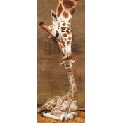 Ravensburger puzzle (slagalice) - 1000 pcs Panorama Giraffe - The First Kiss RA15115