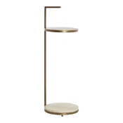 Okrogla stranska mizica z marmorno mizno ploščo o 26 cm Leda – Light & Living