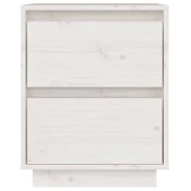 Nocni ormaric bijeli 40 x 35 x 50 cm od masivne borovine