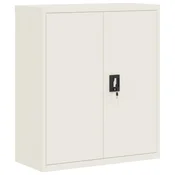 Vidaxl Arhivska omara bela 90x40x105 cm jeklo