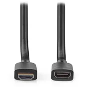 Nedis Ultra hitri podaljšek HDMI 2.1 z ethernetom/ 8K@60Hz/ pozlačeni konektorji HDMI-HDMI/ črn/ škatla/ 2 m