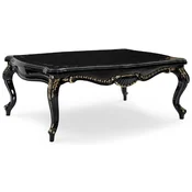Casa Padrino luxury baroque coffee table black/gold - Handmade solid wood living room table in baroque style - Living room furniture in baroque style - Baroque furniture