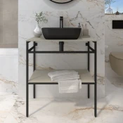 Kupaonski element stojeci Concepto+ Smooth Steel New 77, bež, s 2 ploce