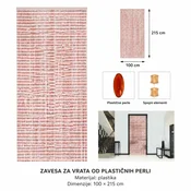 KMT Zavesa za vrata, 100x215cm, Crvena