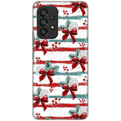 Ovitek Print za Samsung Galaxy A53 5G My Print Cover, Christmasy Stripes, rdeča in bela
