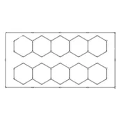 Hexagon Led tube 10 heads 6500K 632W lights tube:1200mm 12pcs+ 440mm 52pcs 100-110LM/W